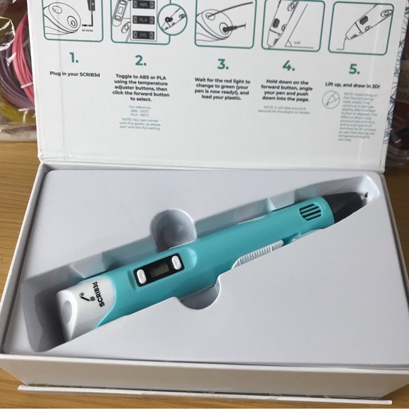 SCRIB3D P1 3D Printing Pen with Display + 61 Colored Filaments Refills -NEW- - Picture 14 of 15